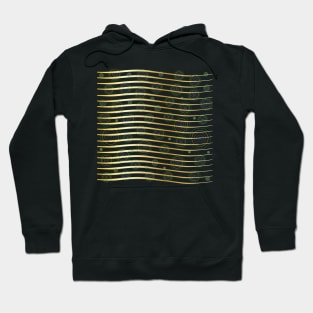 Golden Modern Abstract Geometric Deco Hoodie